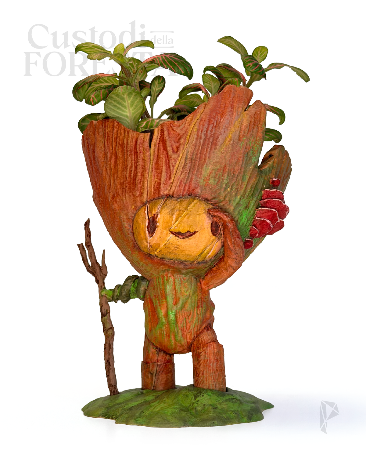 SENTIERINO - Mini Vaso Fantasy | Scultura Decorativa Stampata 3D e Dipinta a Mano