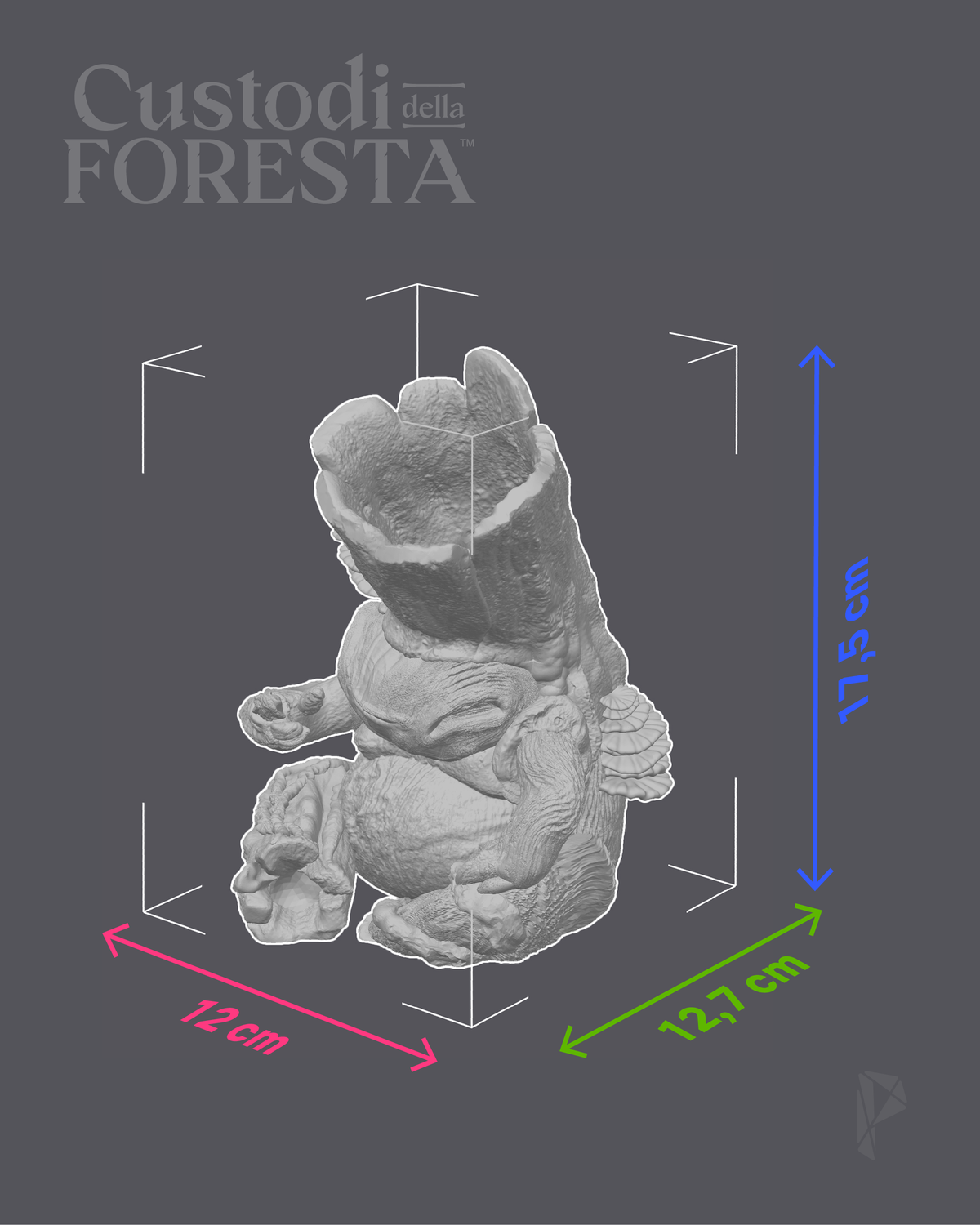VESPERO - Mini Vaso Fantasy | Scultura Decorativa Stampata 3D e Dipinta a Mano